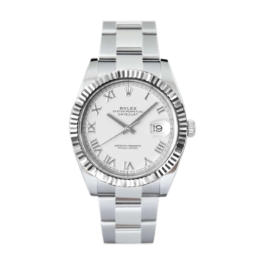 Rolex Datejust 41 ‘White Roman’ Dial Oyster